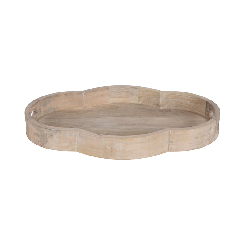Kate and Laurel Winstead Scallop Decorative Tray - 20x14