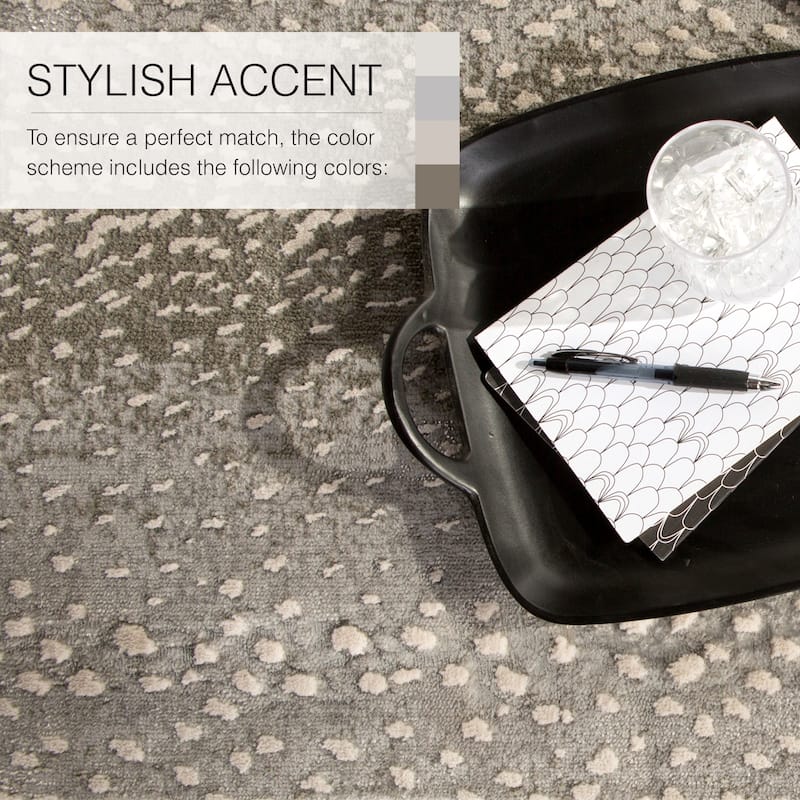 Silver Orchid Axis Animal Print Spotted Area Rug