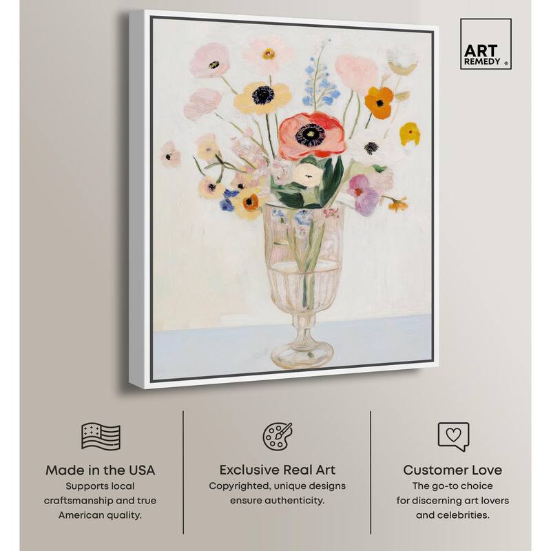 Gentle Bouquet Canvas by Art Remedy