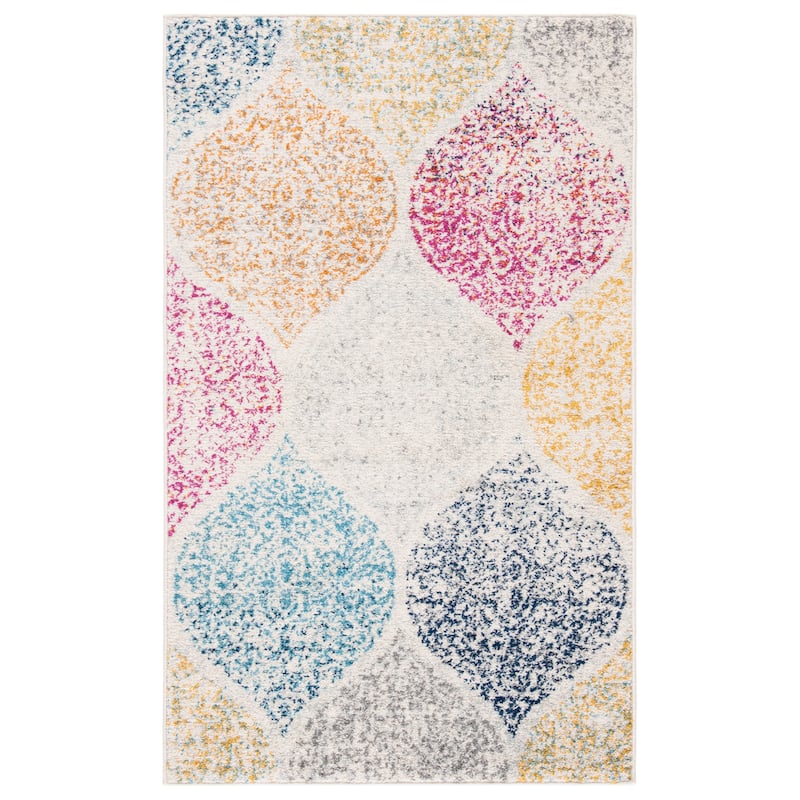 SAFAVIEH Madison Gesa Boho Chic Ogee Trellis Rug - 2' x 3' - Creme/Yellow