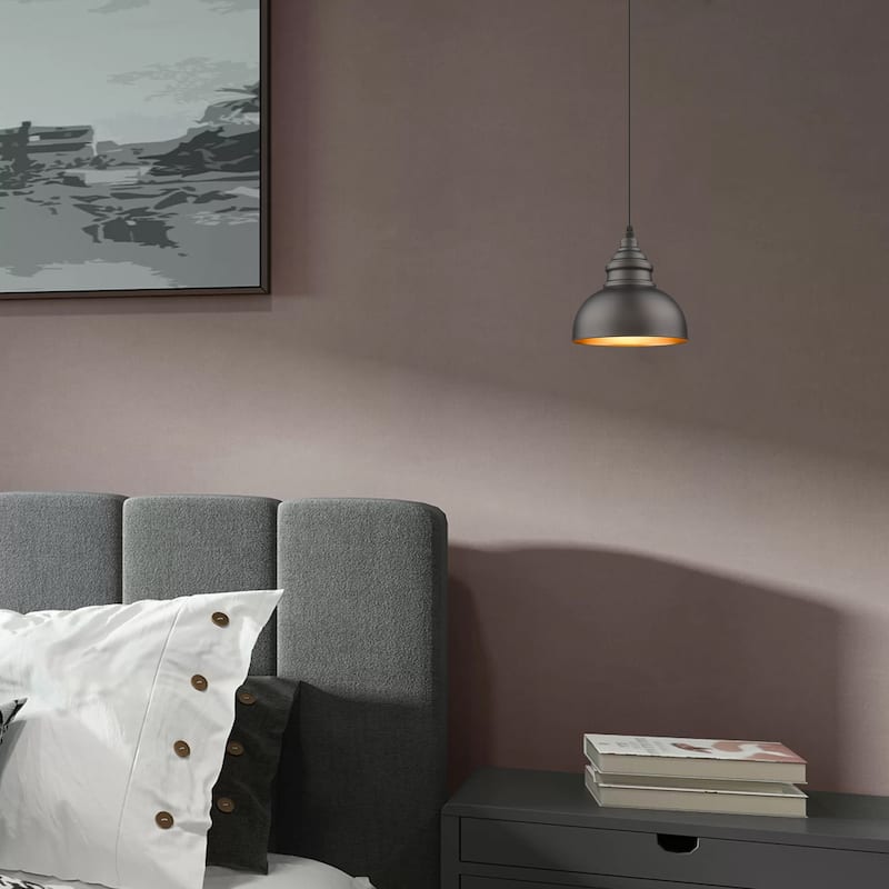 8' Cord Oil Rubbed Bronze 1 Light Dimmable Mini Pendant - 102*8*8