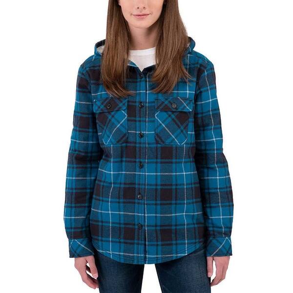 Shop Boston Traders Women Plush Sherpa Lined Hooded Cotton Flannel