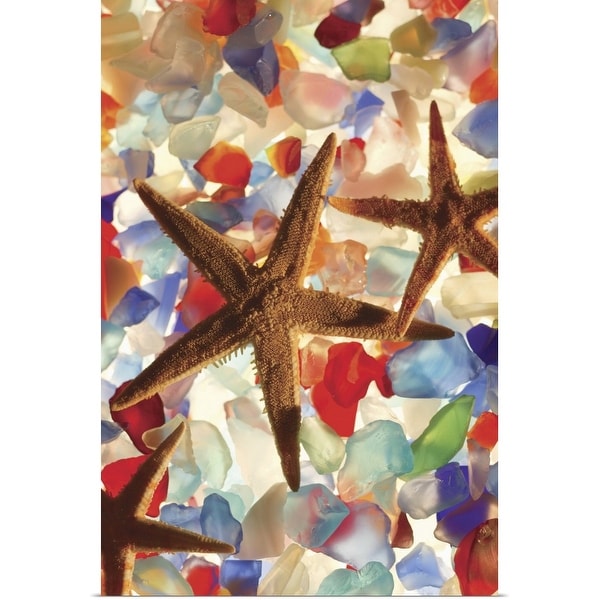 "Starfish and colored stones" Poster Print