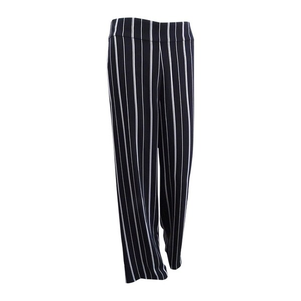 womens striped pants black and white