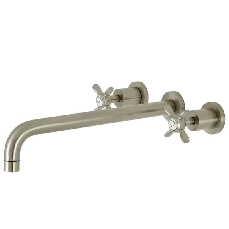 Kingston Brass Essex Wall Mounted Roman Tub Filler with 13-3/16" Spout - Brushed Nickel