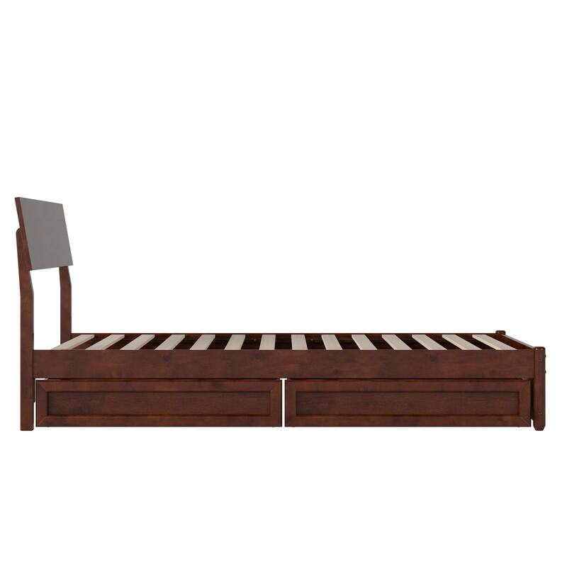 Norla Wood Platform Bed with Storage Drawers
