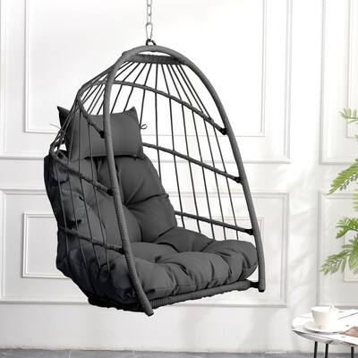 Outdoor Garden Rattan Egg Swing Chair Hanging Chair PE Hanging Chair