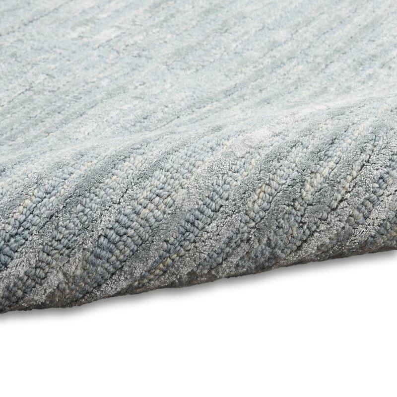 Calvin Klein Linear Modern Textured Shimmer Shag Area Rug