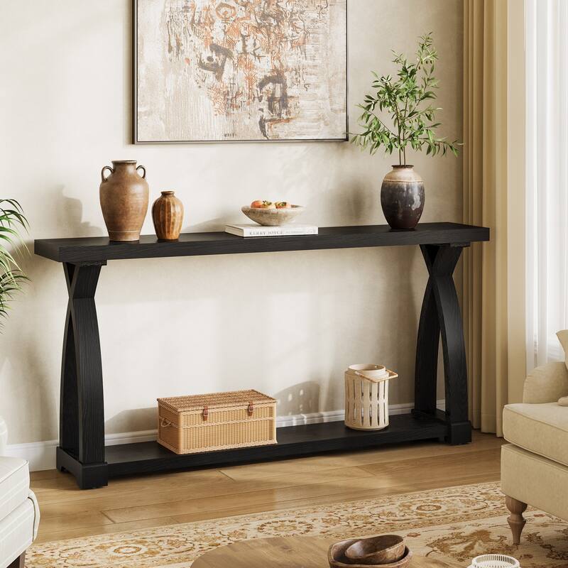 63-Inch Solid Wood Console Table
