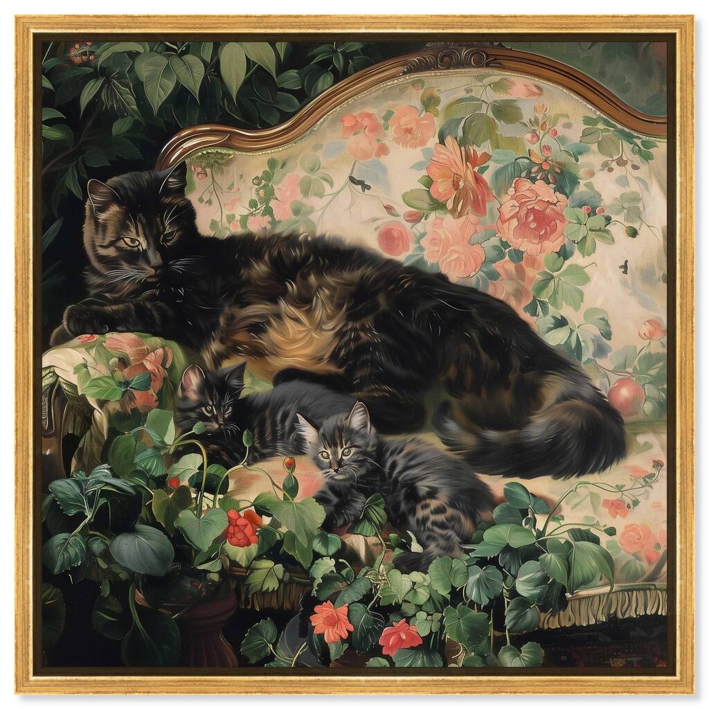 Lounging Cats II Canvas by Art Remedy