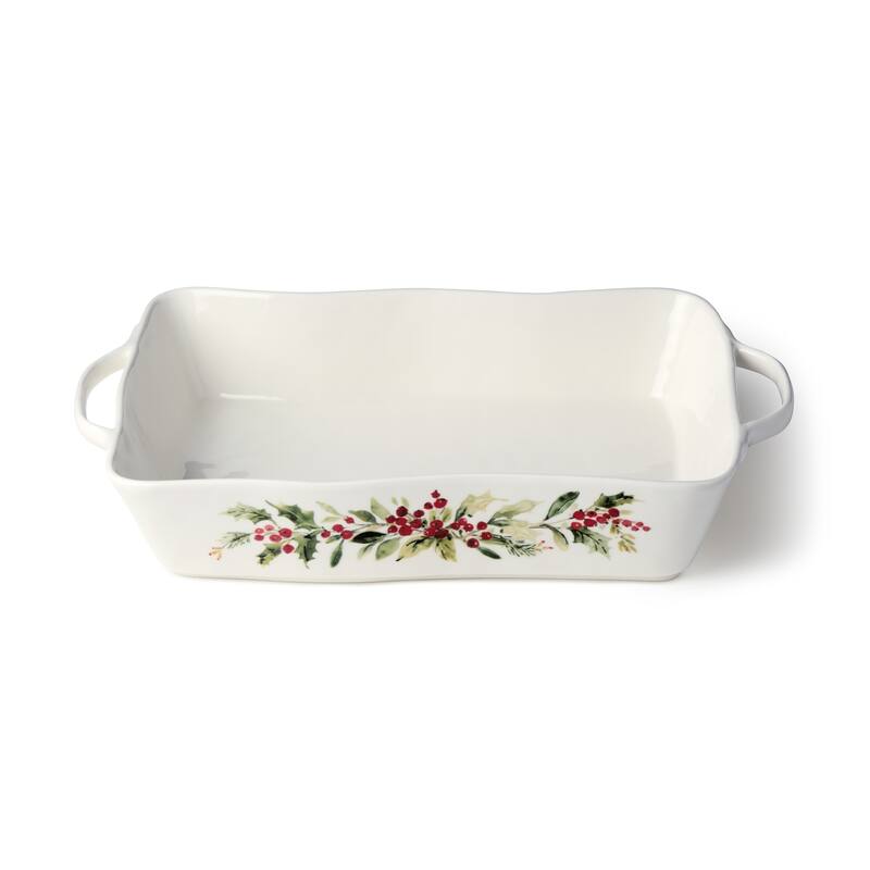 Certified International Holly And Vines Rectangular Baker