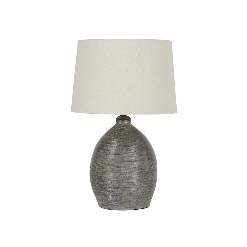 Joyelle Gray Terracotta Table Lamp - 17"W x 17"D x 28"H