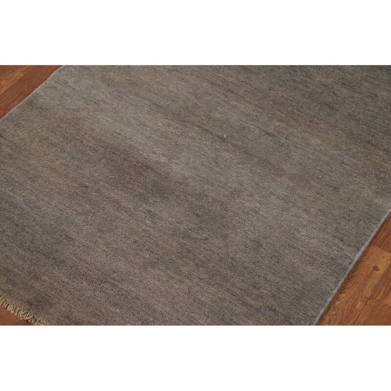 Gabbeh Modern Foyer Rug Hand-Knotted Accent Wool Carpet - 2'8"x 4'0"