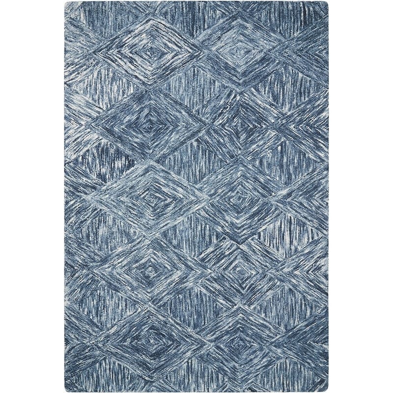 Nourison Linked Geometric Diamond Area Rug.
