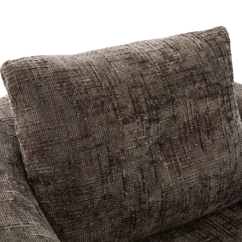 Plush 360° Swivel Barrel Accent Chair with Deep Cushioning by Harper&Bright Designs