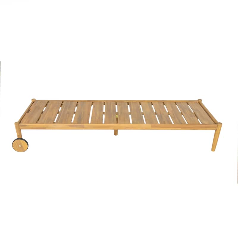 Outdoor Chaise Lounge with Wheels Set of 2
