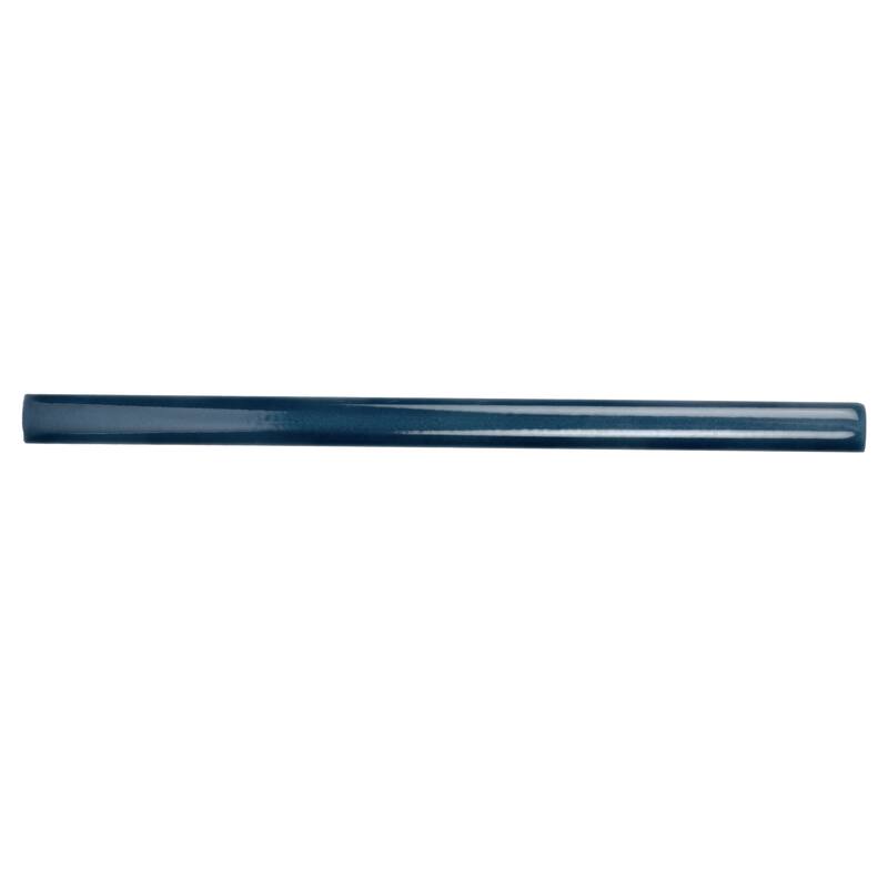 Apollo tile 0.5" x 8" Silken Glossy Navy Blue Ceramic Tile (0.3 sq ft/case) - 10 Pack