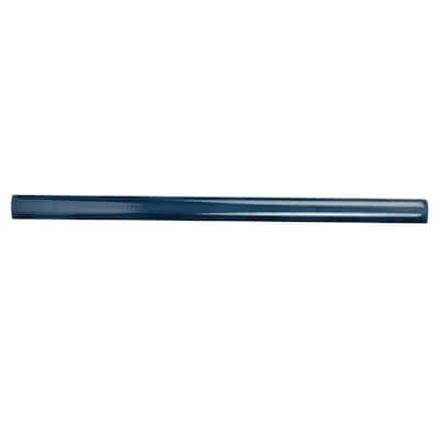 Apollo tile 0.5" x 8" Silken Glossy Navy Blue Ceramic Tile (0.3 sq ft/case) - 10 Pack