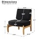 preview thumbnail 14 of 52, Modern Teddy Slipper Chair Armless Lounge Sofa