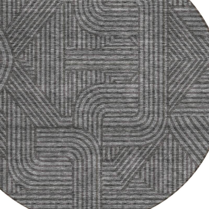 HomeRoots Abstract Transitional Rectangle Outdoor Rug