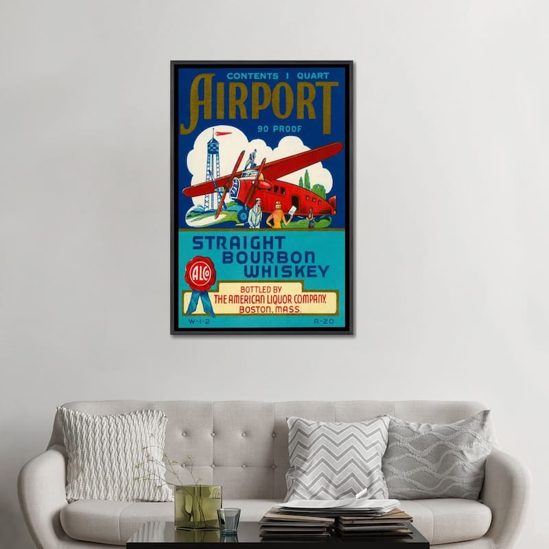 iCanvas "Airport Bourbon Whiskey" by Print Collection Framed