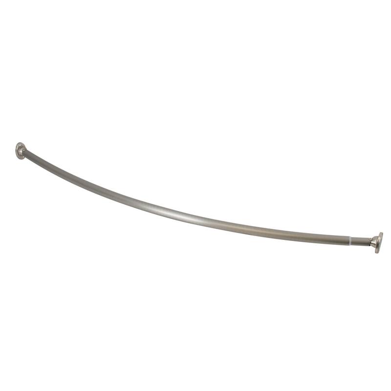 Bath Bliss Stainless Steel Curved Shower Rod - Stainless Steel