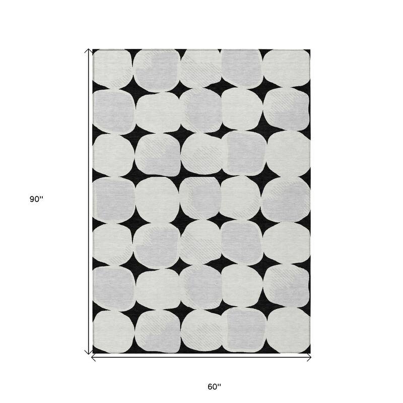 HomeRoots Abstract Transitional Rectangle Outdoor Rug