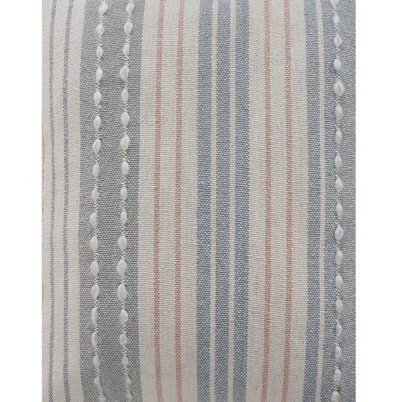 Sevita Delicate Textured Striped Throw Pillow