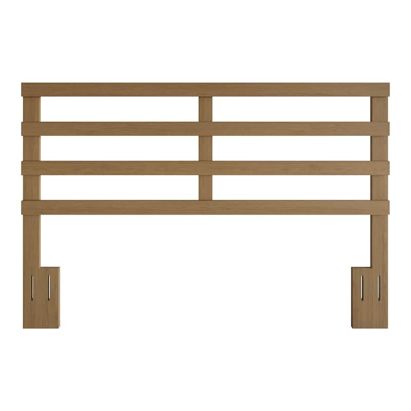 CraftPorch Modern Wooden Slat Headboard - Light Oak - Queen