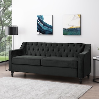Knouff Tufted Velvet 3-seater Sofa by Christopher Knight Home