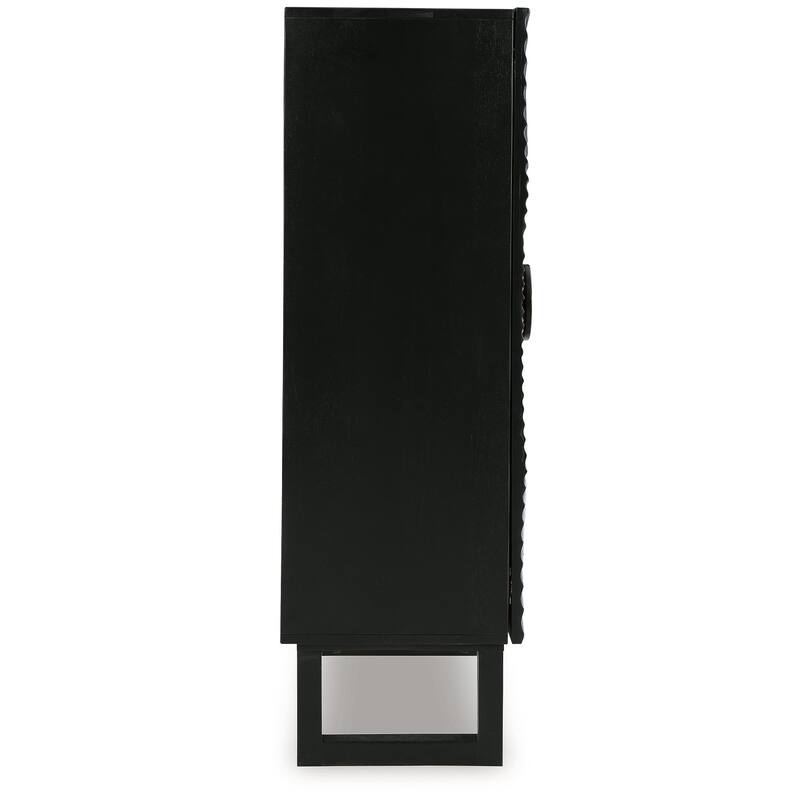 Signature Design by Ashley Fosterman Distressed Black Accent Cabinet