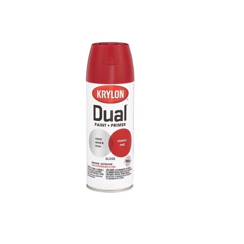 Krylon K08805000 Dual Paint Primer One Spray Paint 12 Oz Cherry Red Overstock 20149427