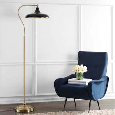 SAFAVIEH Lighting 68-inch Stefan Black Floor Lamp - 21" x 15.8" x 68"