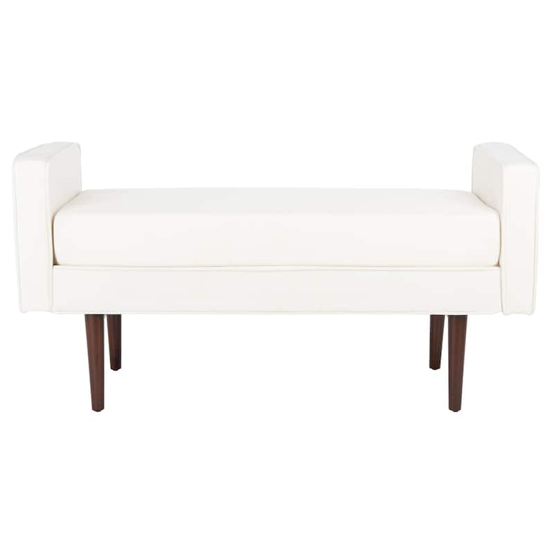 SAFAVIEH Rosalee Mid-Century Modern 25-inch Bench - 49" W x 18" L x 25" H - 49Wx18Dx25H