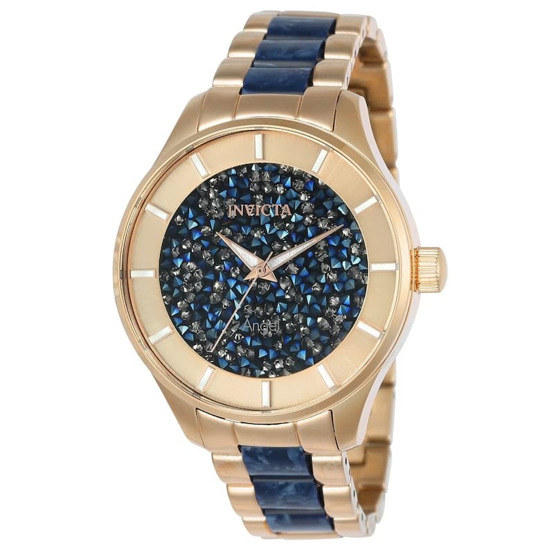Invicta Women's 24662 Angel Quartz 3 Hand Blue Dial Watch