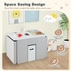 preview thumbnail 4 of 8, Gymax Kids Table and 2 Chairs Set 4-in-1 Desk & Chair Set w/ Storage