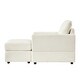 preview thumbnail 32 of 34, Modern Corduroy Chaise Lounge with Ottoman,Accent Chair for Living Room