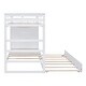 preview thumbnail 16 of 17, Elegant & Practical Twin over Twin Bunk Bed with Trundle, 4 Drawers and Staircase, Clean Silhouette, Maximized Space, White