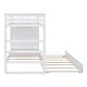 preview thumbnail 15 of 16, Twin Over Twin Wood Bunk Bed with Trundle and Staircase, White