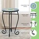preview thumbnail 28 of 31, Costway Mosaic Side Table Accent Table Round Balcony Bistro End Table