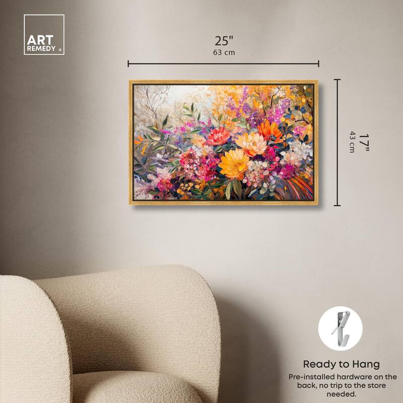 Golden Hour Garden Canvas by Art Remedy