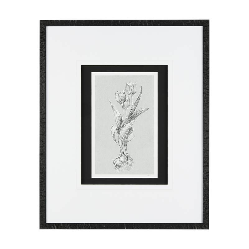 Botanical Sketches I (Grey) Framed Art Print