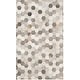 preview thumbnail 6 of 12, SAFAVIEH Handmade Studio Leather Sonka Modern Leather Rug 2'3" x 5' - Ivory/Grey