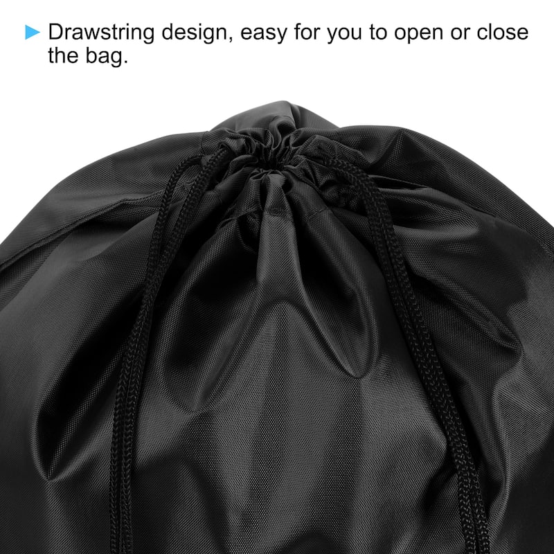 5Pcs 42x34cm Nylon Drawstring Backpack Cinch Storage Sack Sports Bags