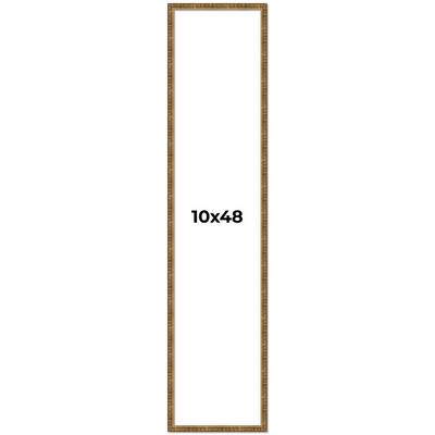 10x48 Frame Gold Solid Wood Picture Frame - Complete Modern Photo