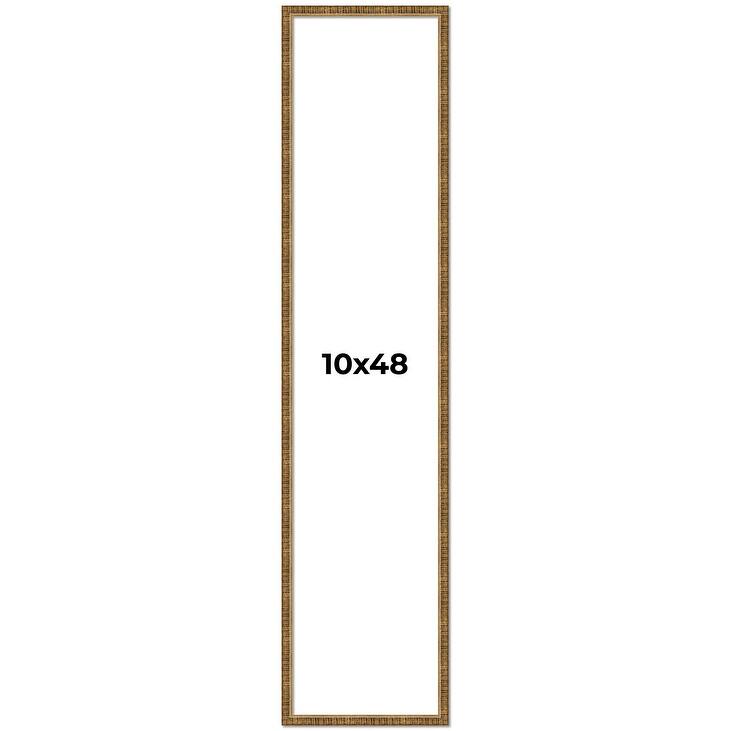 10x48 Frame Gold Solid Wood Picture Frame - Complete Modern Photo
