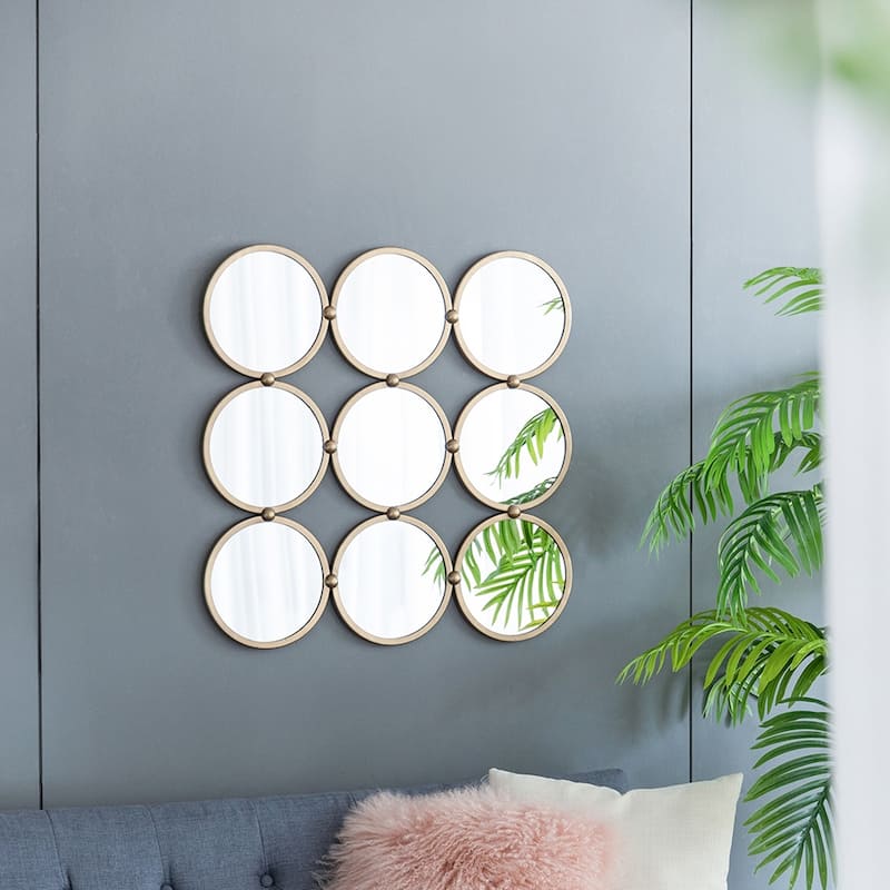 Harmony 9 Ring Metal Wall Mirror