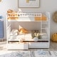 preview thumbnail 13 of 40, Bunk Bed, Solid Wood Bunk Bed Frame with 2 Storage Drawers, Convertible Bunk Bed Can be Converted Into 2 Daybeds