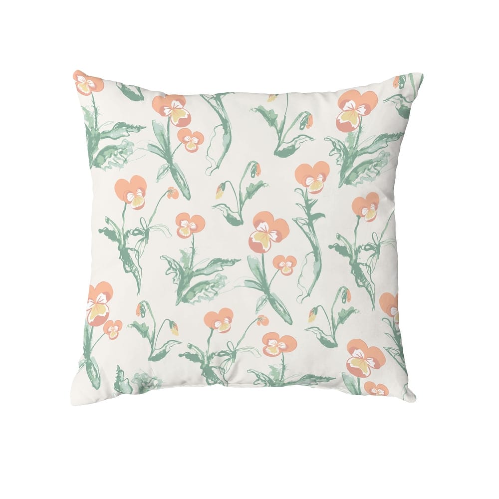Bunch of Pansies Throw Pillow