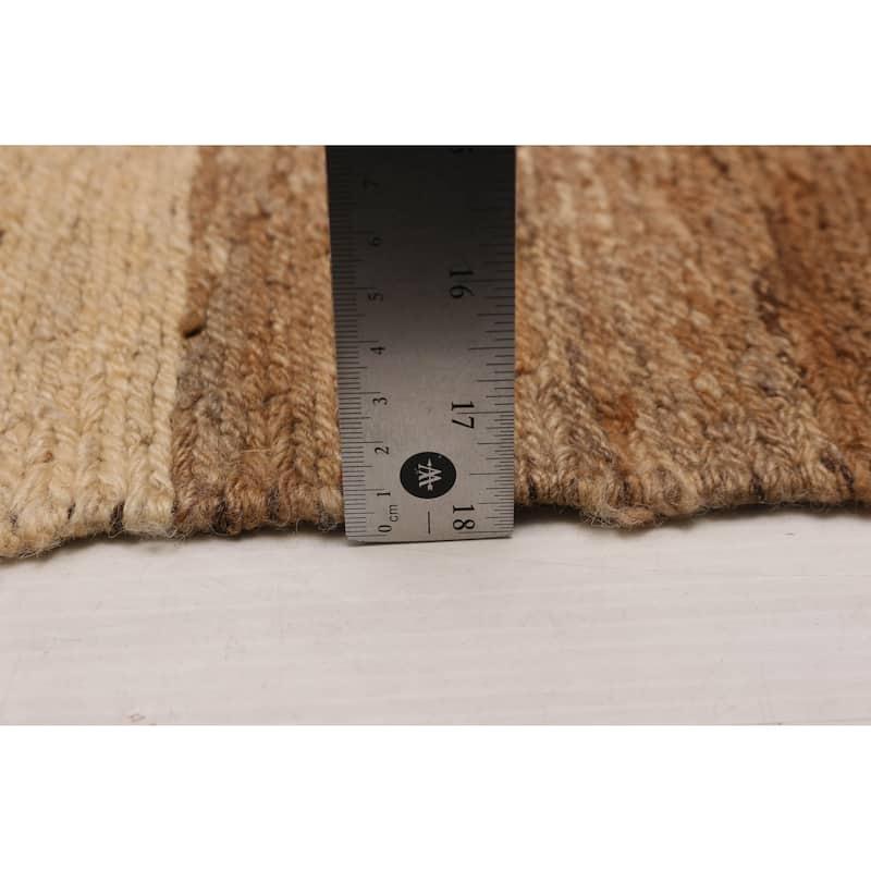 ECARPETGALLERY Flat-Weave Lahor Finest Cream Wool Tapestry Kilim - 13'4 x 12'10